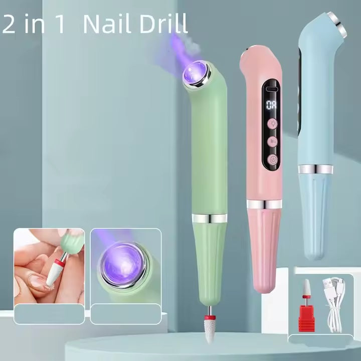 2-in-1 Rechargeable eFile and LED Flash Cure Lamp