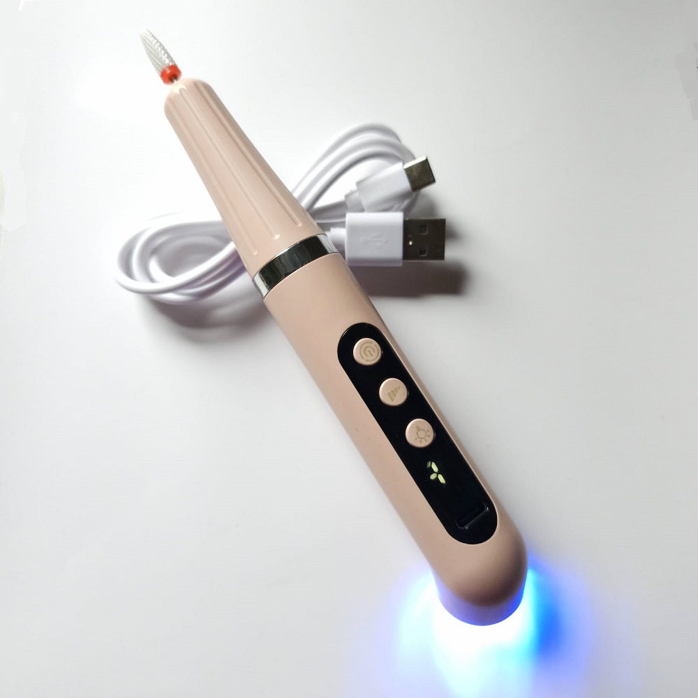 2-in-1 Rechargeable eFile and LED Flash Cure Lamp