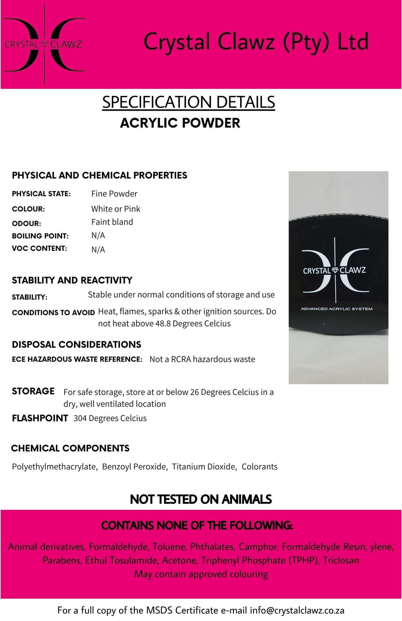 Advanced Acrylic Powder - Natural White