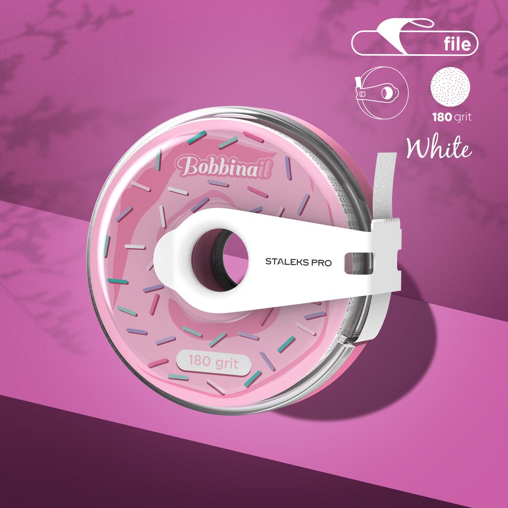 STALEKS EXPERT Disposable white ADHESIVE file tape roll in plastic case