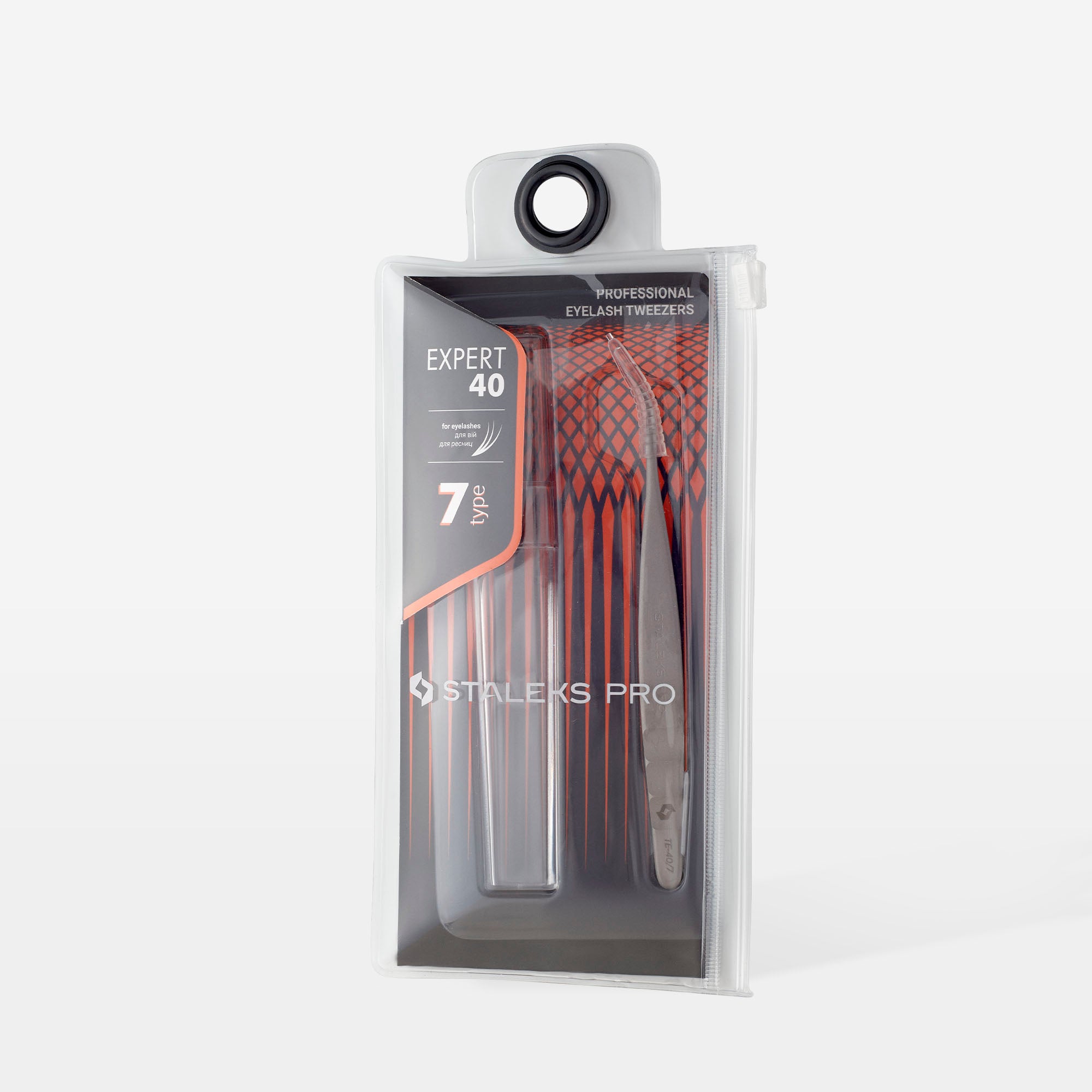 Staleks Eyelash tweezers EXPERT 40 TYPE 2 (L-shaped, 70)