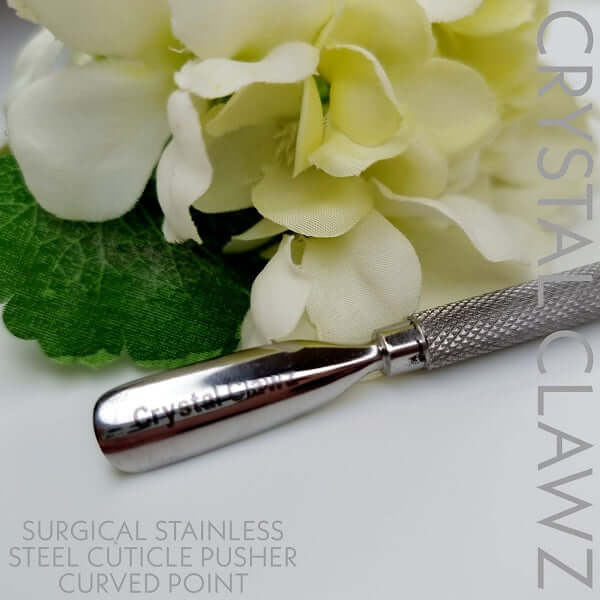 PROFESSIONAL Surgical Steel Dual-ended Cuticle Pusher with Curved Point