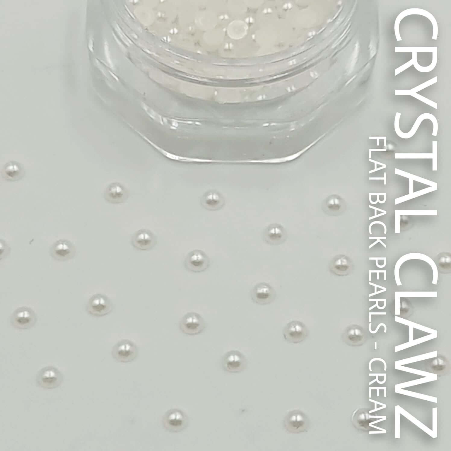 Flatback Pearl Nail Deco (4 Sizes/2 Colours Available)