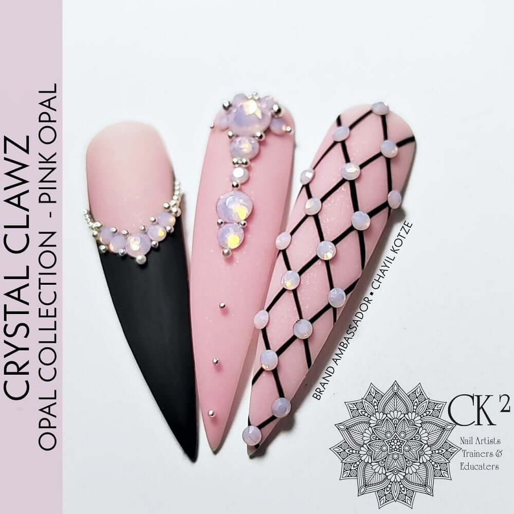 Pink Opal Crystal Rhinestones - Mixed Size