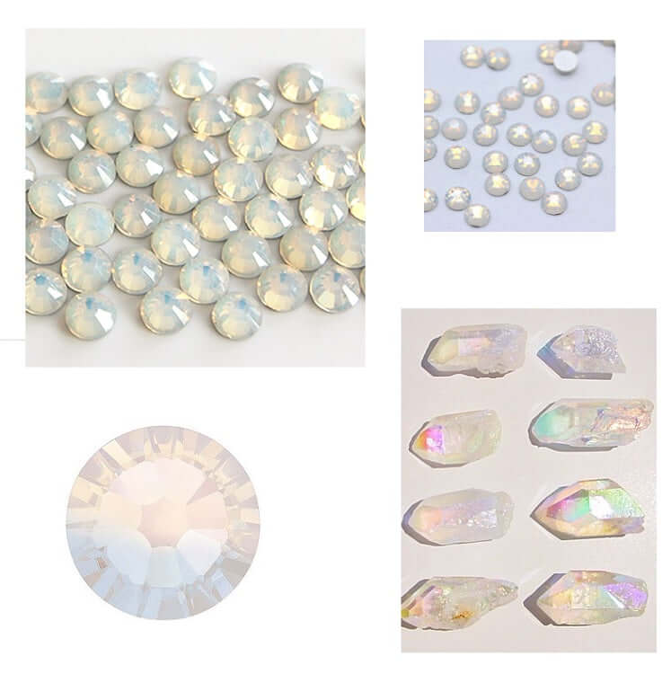 White Opal Crystal Rhinestones - Refill