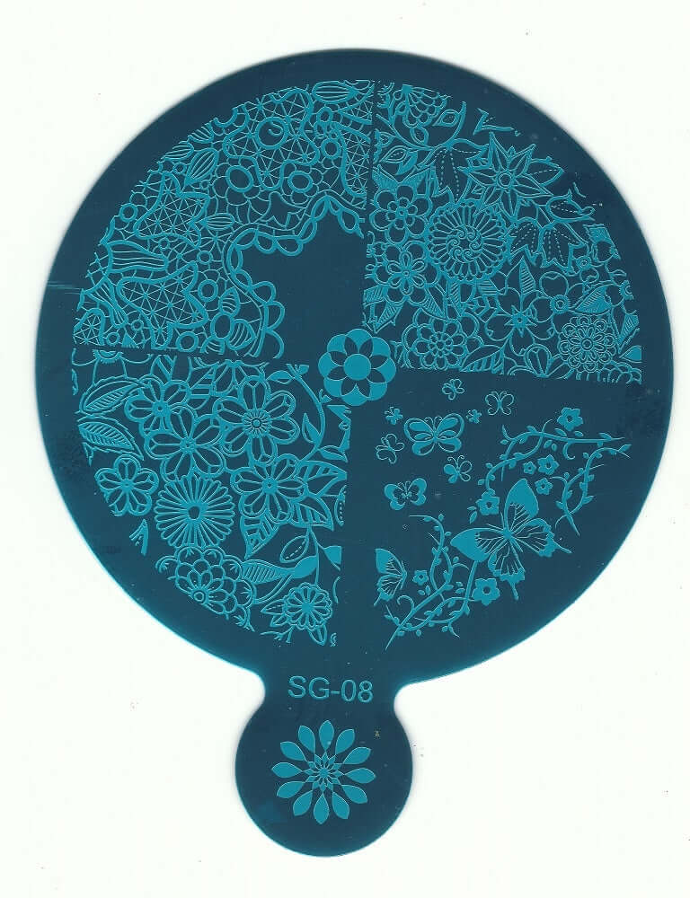 Flower Handle Stamping Plates